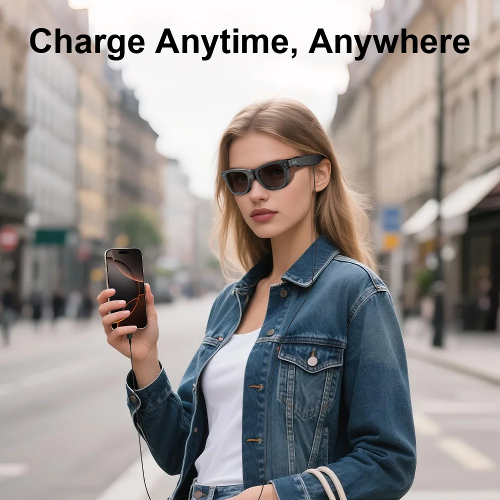 HIBLOKS para gafas RayBan Meta Wayfarer Skyler Cable de carga rápida para RW4008 RW4006 RW4010 AI accesorios de gafas inteligentes