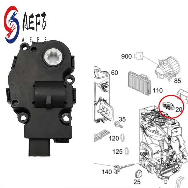 

AEF3-автомобильный привод воздушной двери HVAC, серводвигатель кондиционера, двигатель испарителя для Mercedes-Benz V Class Vito W447 2016-2023