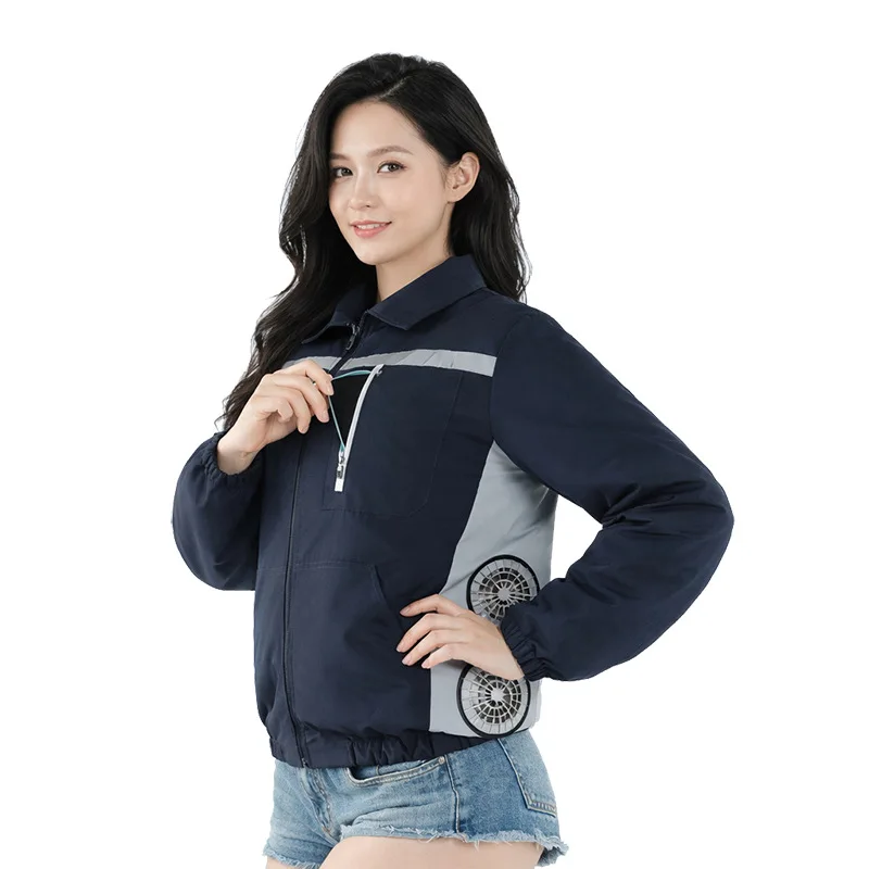 Air Conditioner Refrigeration Clothes Side Waist 4 Hole Air Supply Men's Refrigeration Cooling Summer with Fan Overalls
