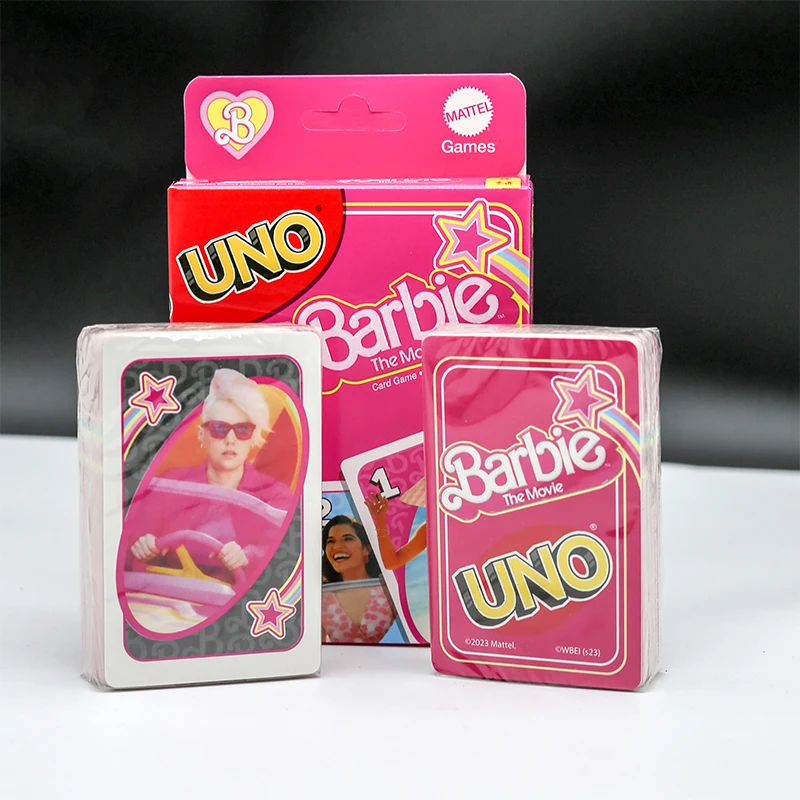 UNO Barbie Characters Matching Card Game Family Party Fun Entertainment Board Poker Toy Xmas Gift Social Party Table Board Games