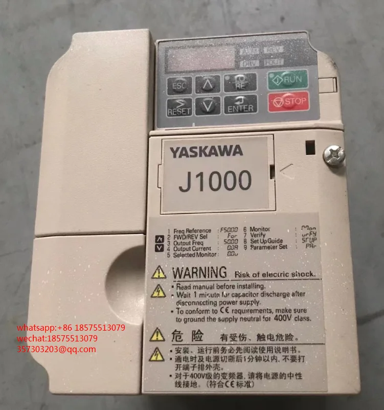 

For Yaskawa J1000 Series CIMR-JB4A0009BBA 3.7KW/3.0KW Frequency Converter 1 Piece