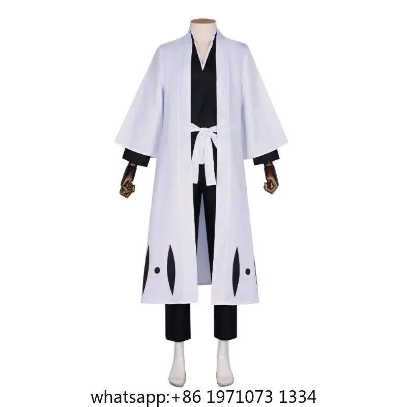 Anime Bleach Aizen Sousuke Cosplay Costume Wig Sets Bleach Thousand Year Blood War Gotei 13 Team 5 Captain Robe Kimono Outfits