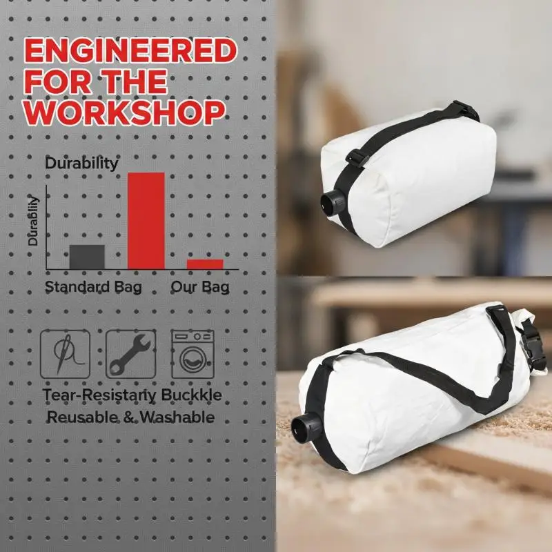 Drywall Sander Dust Collection Bag Long-Lasting Drywall Sander Dust Bag Foldable Tear-Resistant For Contractors, Woodworking