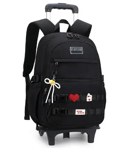 2022 New School Trolley Backpack Bag for girls kids School bookbag On Wheels School Rolling backpack Bag school Wheeled Backpack