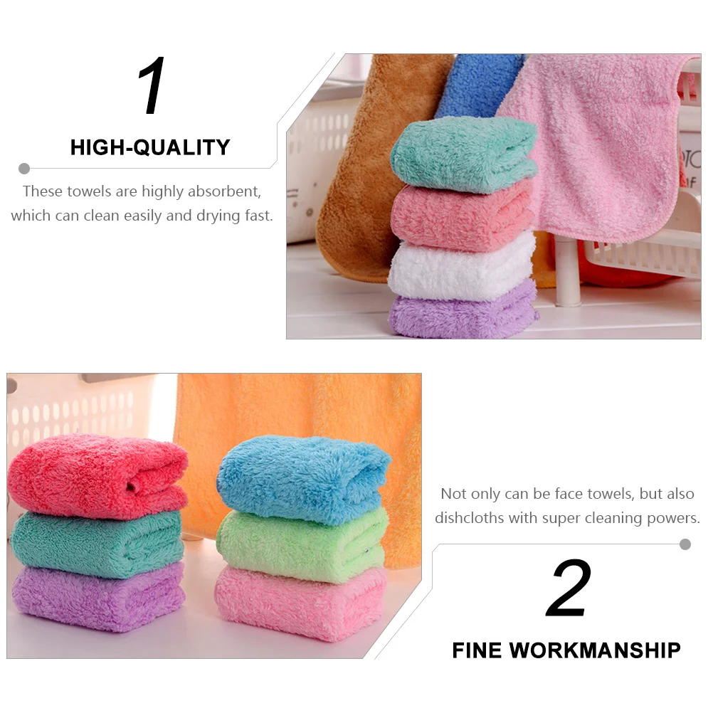 

8pcs Kids Color Absorbent Face For Baby Nursing Face Kids Baby Nursing Facial Towel Towel Eco-Friendly Square Rag
