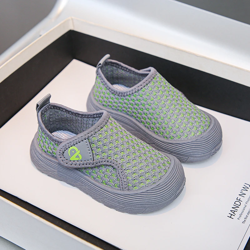 الأطفال حذاء كاجوال الهواء شبكة تنفس الاطفال أحذية رياضية لينة وحيد هوك حلقة الترفيه مرنة العصرية الاطفال حذاء مسطح 21-30 #4