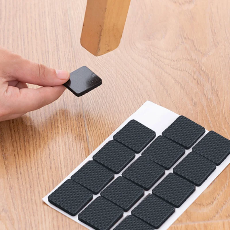 Thickening Anti-slip Furniture Leg Pads Soft Bumper Chair Fittings Self-adhesive Floor Protector Anti-slip Mat Anti Rub Pads