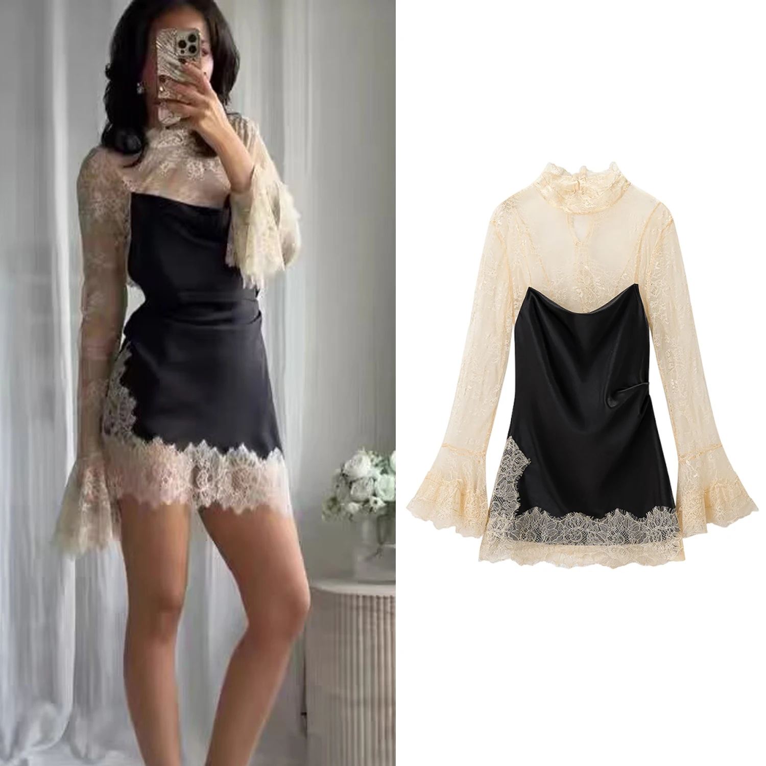Woman Elegant Lace …