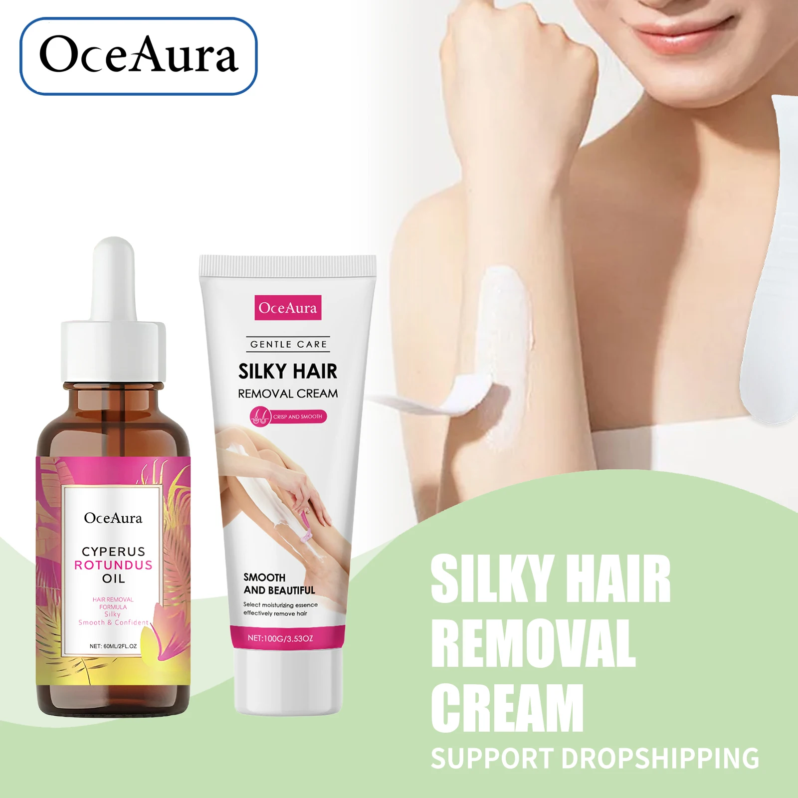 

Body Hair Removal Cream for Axillary Intimate Area Depilatory Reduce Skin Irritation Prevent Dry Redness Nourishing Shaving Oil