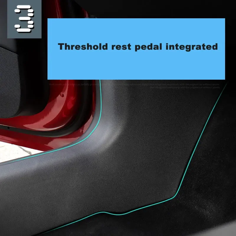 

For Tesla Model 3 2024 2025 Door Sill Strip Guard Car Front Rear Door Threshold Protector Central Control Side Anti-kick Pad