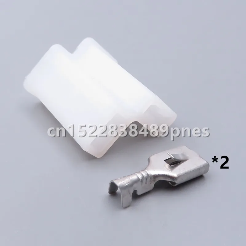 2 Pole PA66 Automobile Fuel Nozzle Plug Housing Plug Electrical Socket Wire Clip Connector