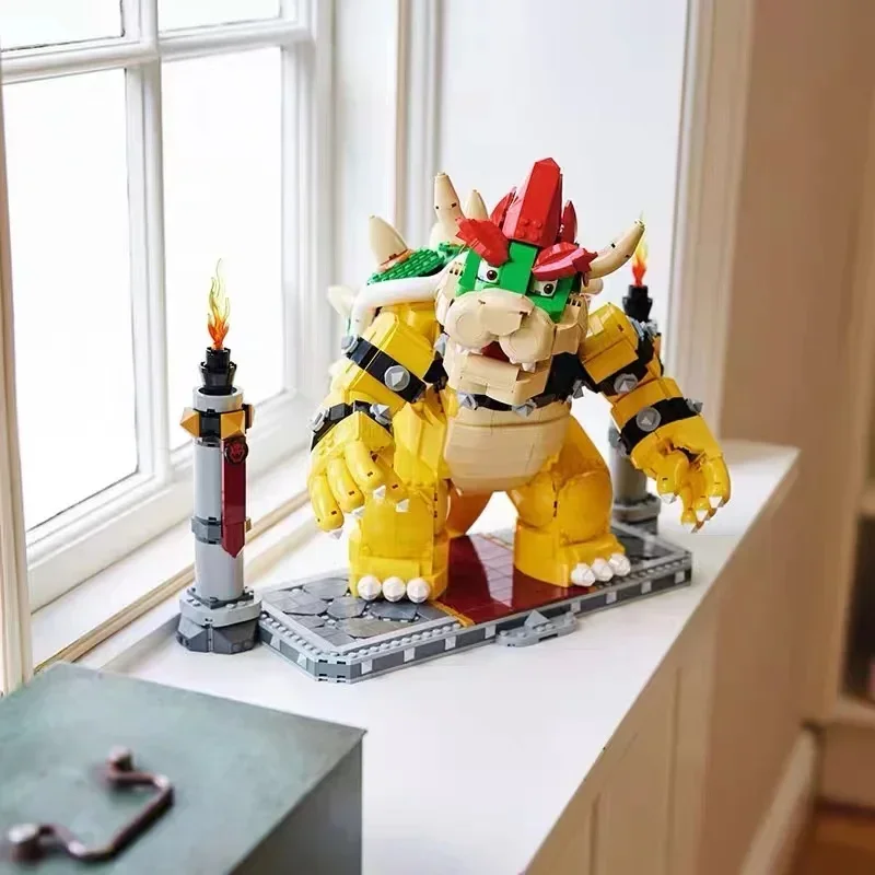 2024 mainan laris The Mighty Bowser kompatibel Model 71411 proyek bangunan untuk dewasa anak-anak hadiah blok mainan bata bongkar pasang