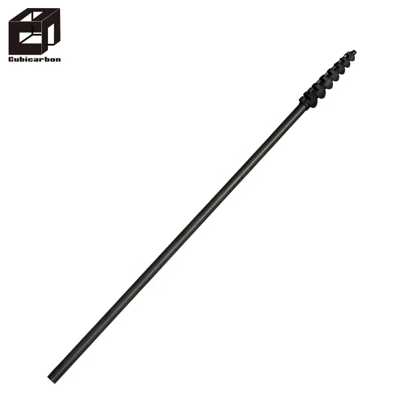 Peche carbonne telescopiques 15m 50ft Carbon Fiber Window Cleaning Pole Telescopic Carbon Fiber Pole