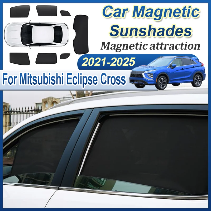 

Car Magnetic Sunshade For Mitsubishi Eclipse Cross 2021-2025 Anti-UV Privacy Protection Coverage Blocking Curtain Auto Parts