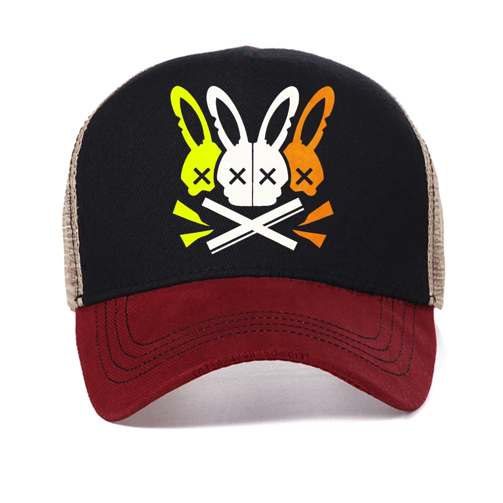 

with unique rabbit skull pattern baseball cap the perfect choice for summer hat unisex casual adjustable caps mesh Snapback hats