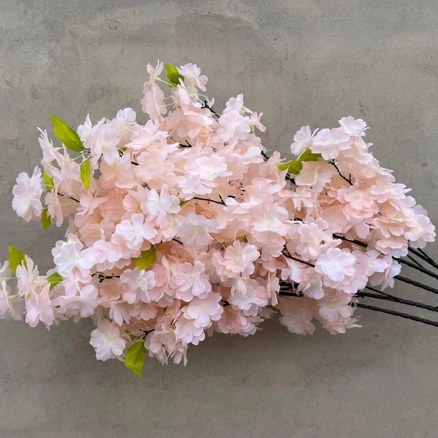 

12 PCS Artificial Cherry Blossom Branches 39 Inch Silk Cherry Blossom Stems Faux Cherry Flowers Bulk Flower Arrangement
