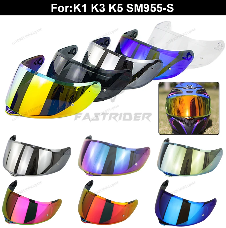 

SOMAN Helmet Visor For K1 K3SV K5 Motorcycle Helmets Visors Shield Lends Motorbike Glasses For SM955 Casco Para Moto Casque 헬멧