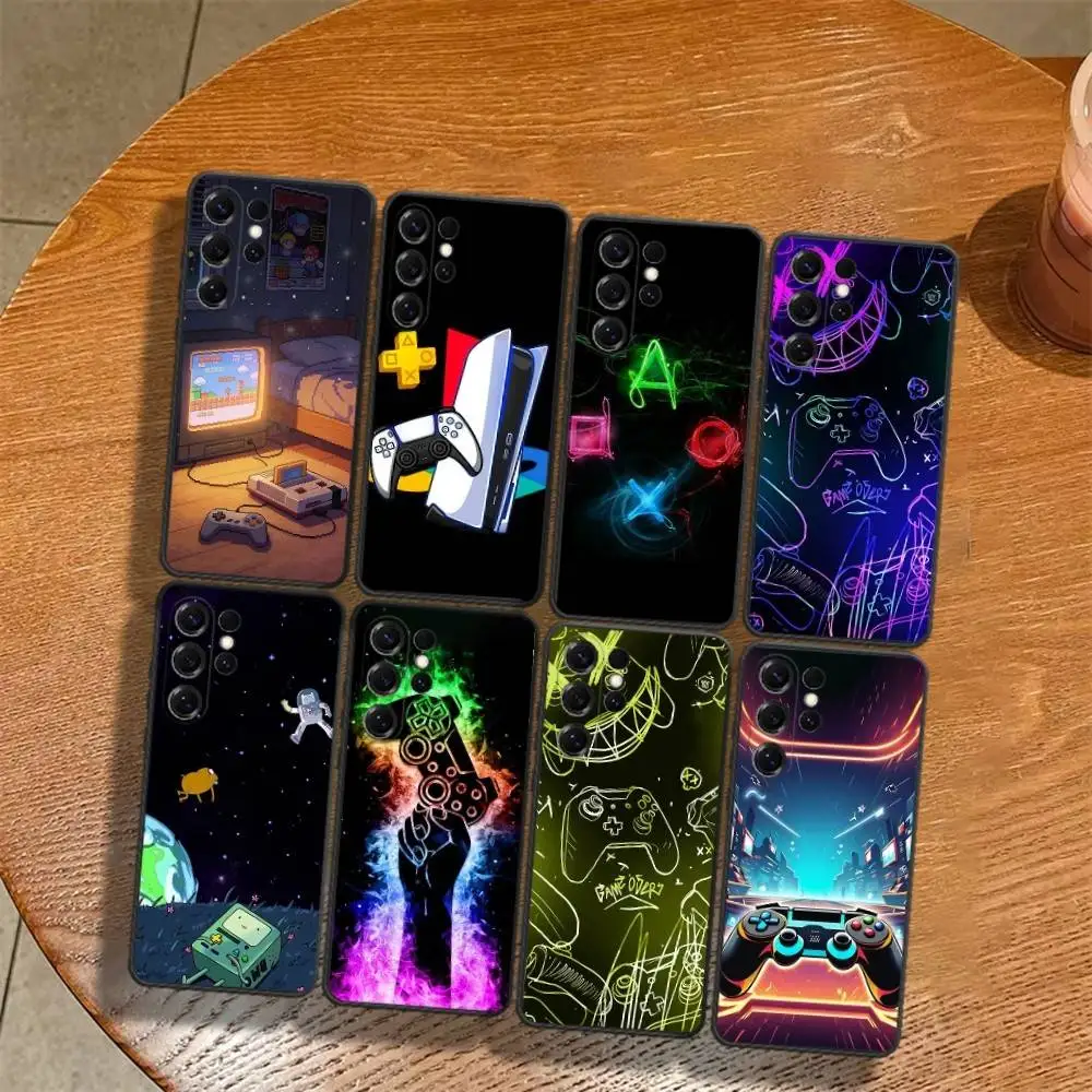 

Console Gamepad Gamer Play Phone Case For Samsung S22,S24,S20,S25,S23,S30,S21,Ultra,Plus,Fe,Black Soft Case