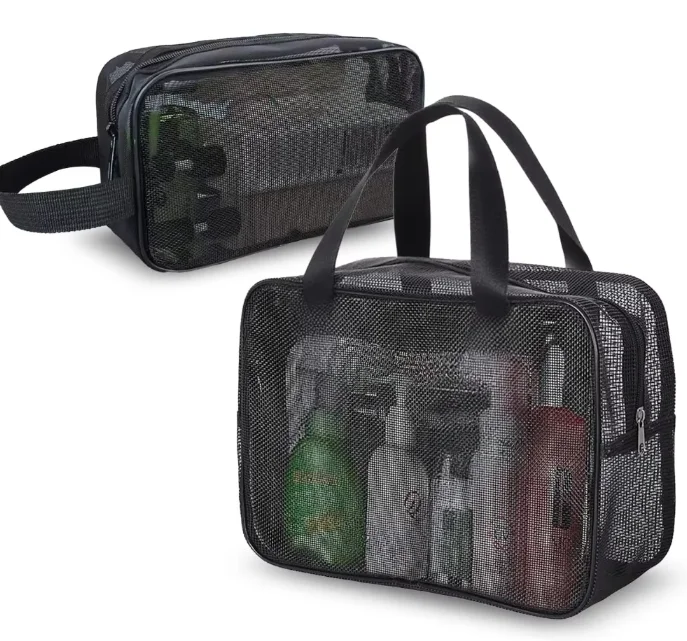 Large Capacity Mesh Shower Caddy Tote Bag Multifunctional Cosmetic Storage Portable Toiletry Organizer for Bathroom Organization