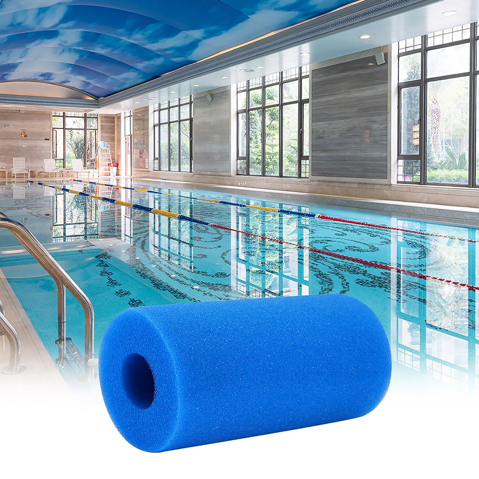 Swimming Pool Filter Foam, Reusable Sponge Tube Cartridge Filters, Washable Cartridges Foams, Outdoor Pool Filter Accessories