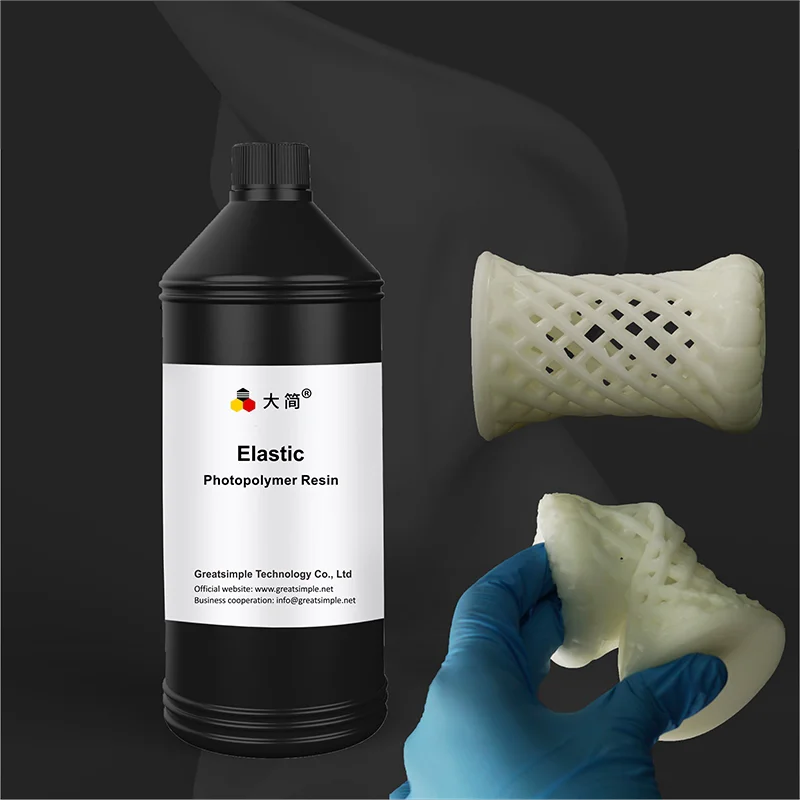 Photosensitive Resin Photocuring Rubber Like High Elasticity Good Toughness Tear Resistant Suitable For 3D Printer Consumables
