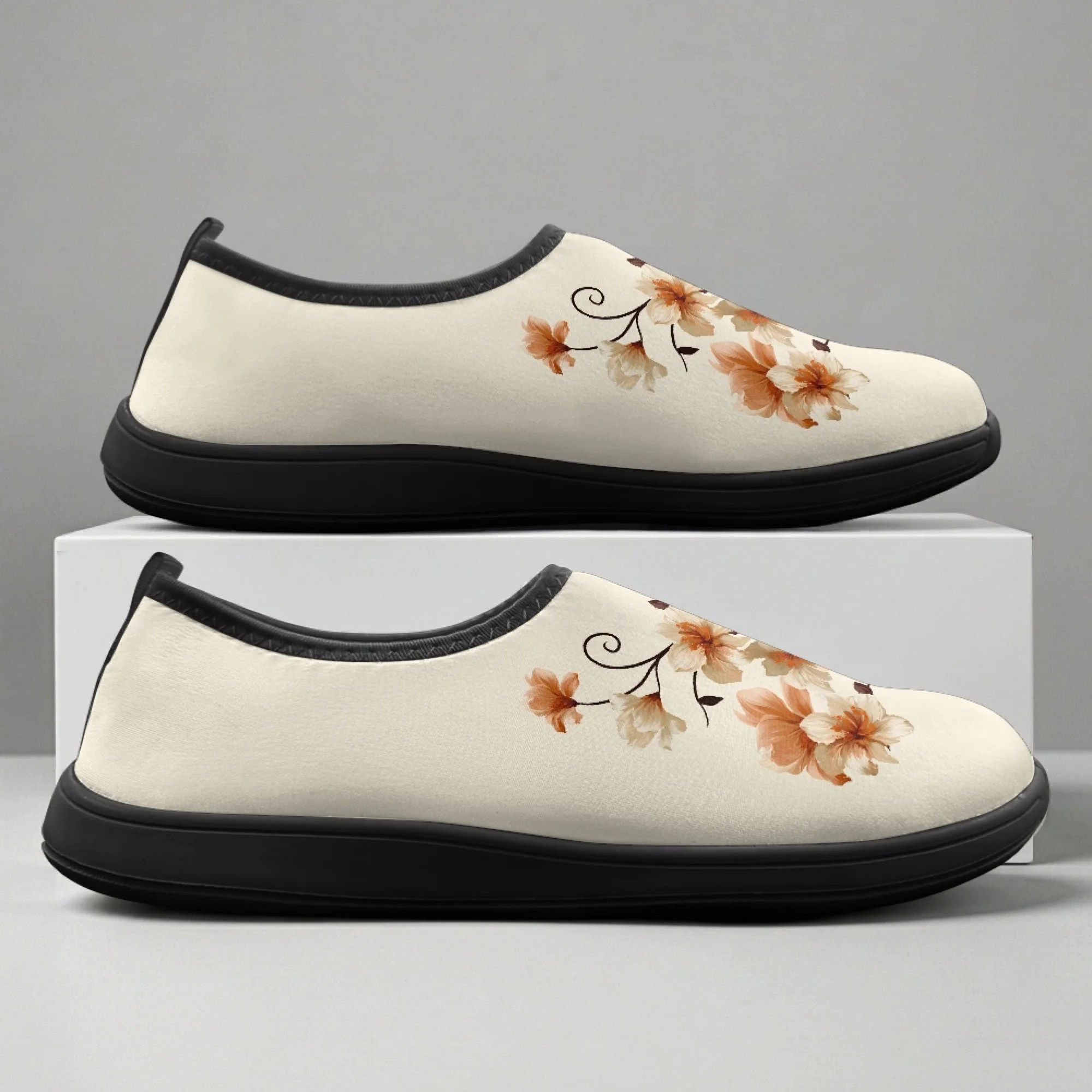 

XIXIRIMIDO Slip-on Wide-toed Shoes Flower Men's Breathable Mesh Shoes Womens Fashion Summer Sneakers Walking Shoes 36-46
