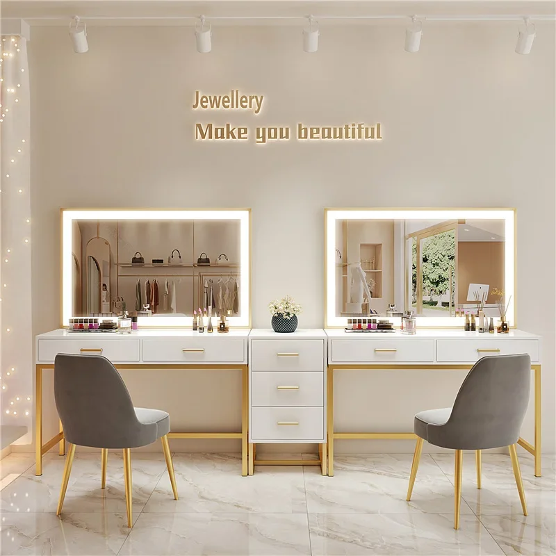 Nail art makeup artist studio professional with lamp table bridal shop makeup table beauty salon beauty dressing t