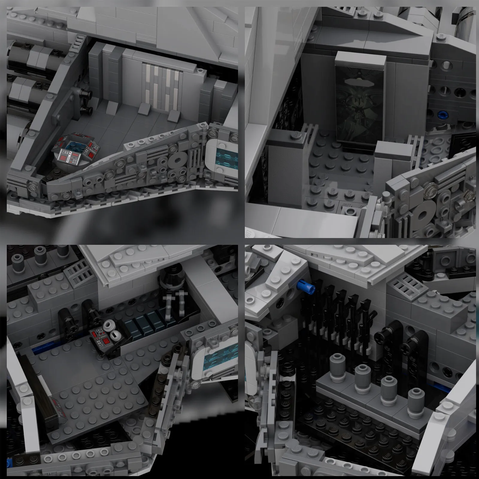 

C4316 2565 Parts Venator-class Republic Attack Cruiser with Interi