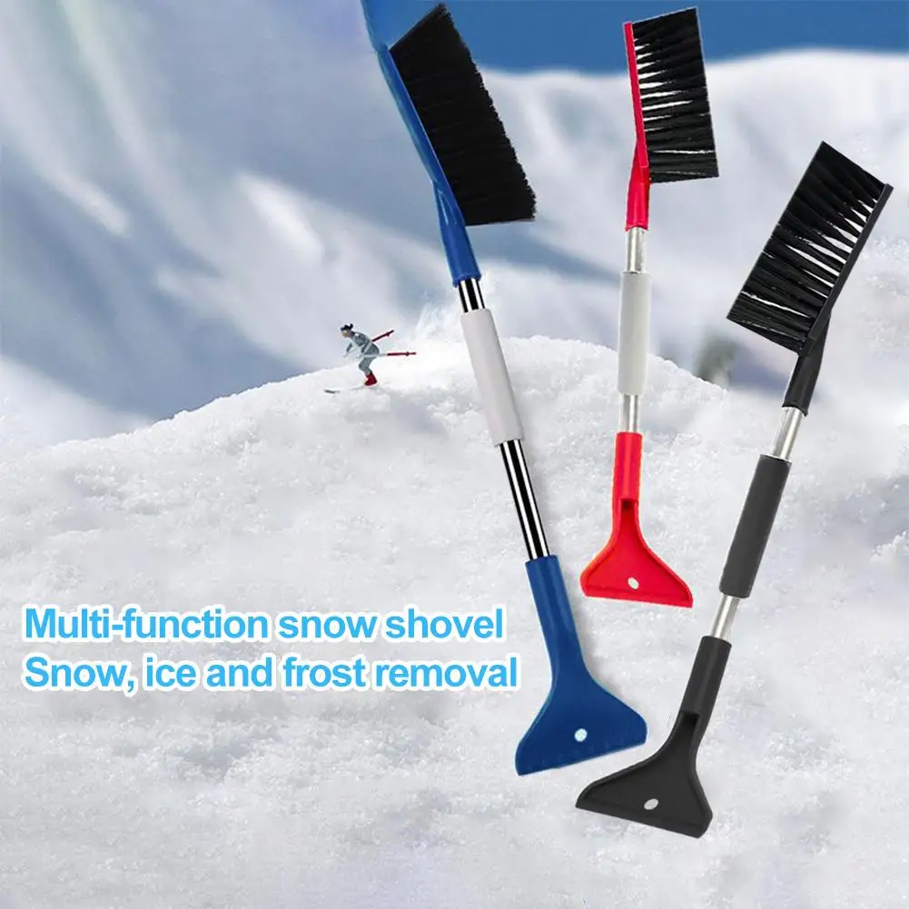 Car Multi-functional Snow Removal Shovel Two-in-one Snow Removal Brush For Winter Car Ice Removal Brush Car Accessory O4E7