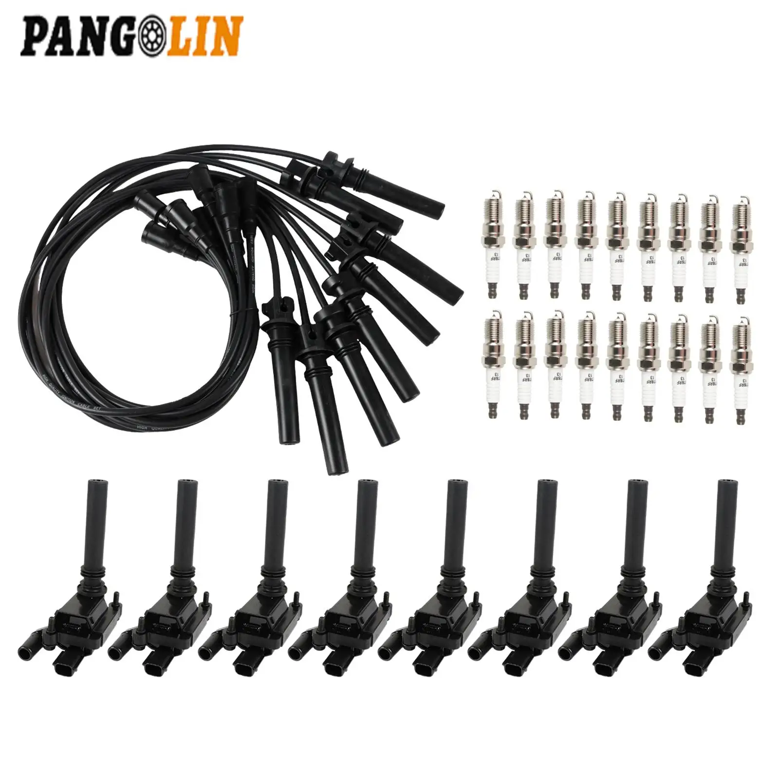 8pcs Ignition Coils +16pcs Iridium Spark Plugs+8pcs Spark Plug Wires For Dodge Ram 1500 2500 3500 5.7L V8 UF378 Car Parts