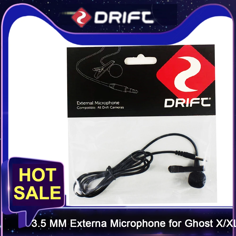 DRIFT Original 3.5 MM Externa Action Camera Microphone for Ghost 4K Ghost X XL Portable Sports Camera Accessories