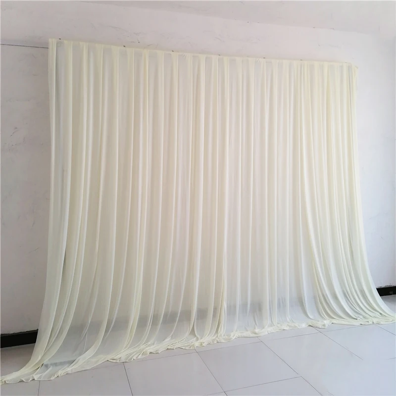 Wedding Backdrop Baby Shower Event Background Home Party Curtains Transparent Silk Drape Photo Booth Stage Drapery Panel Decor