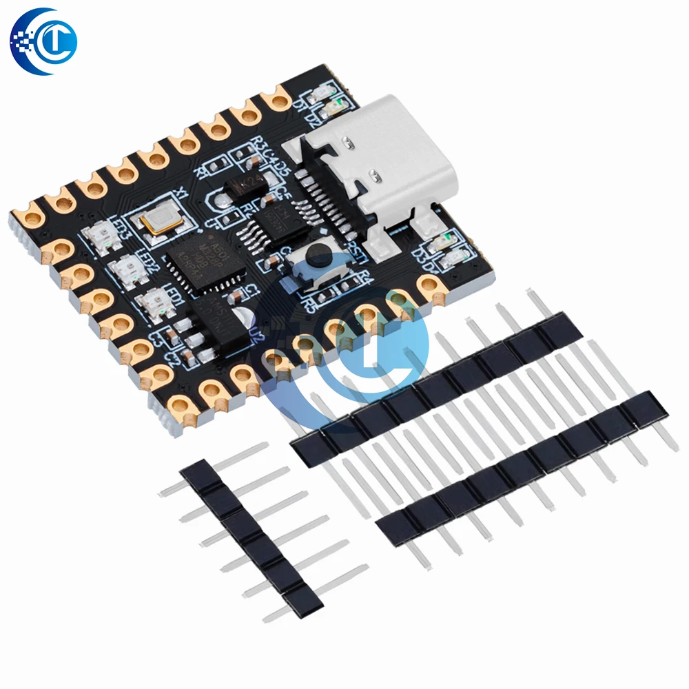 Płytka programistyczna Arduino Nano Mini, wyjątkowo mała, z portem USB typu C, wyposażona w układ ATmega328P i układ scalony CH340 do komunikacji szeregowej. — zdjęcie produktu 2