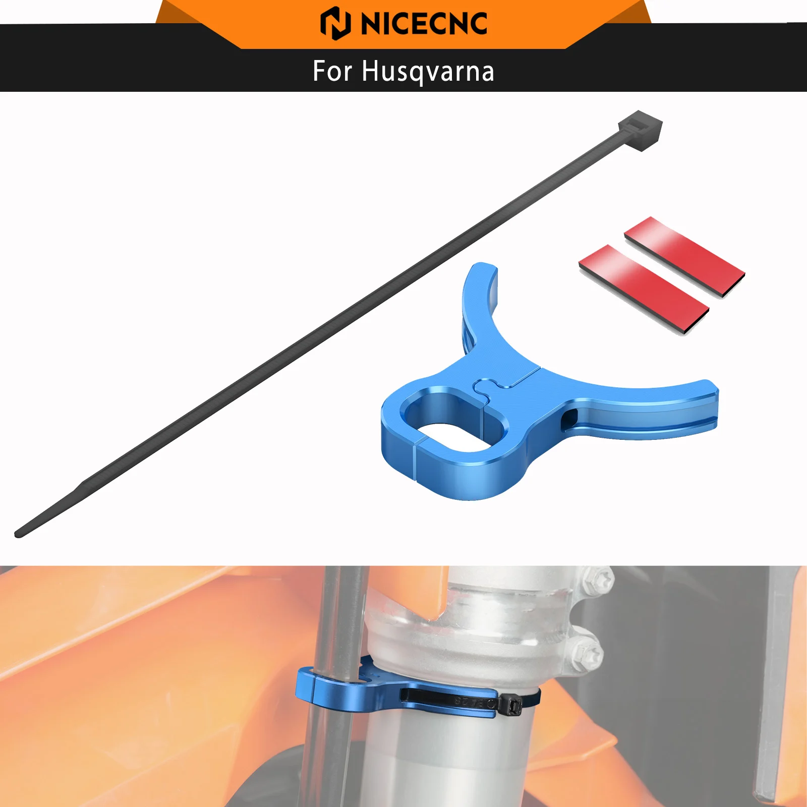 NICECNC Front Brake Line Guide For Husqvarna Norden 901 2022-2026 TE300 TE250 FE450 FE501 TX300 4-26 701 Enduro Supermoto 16-26