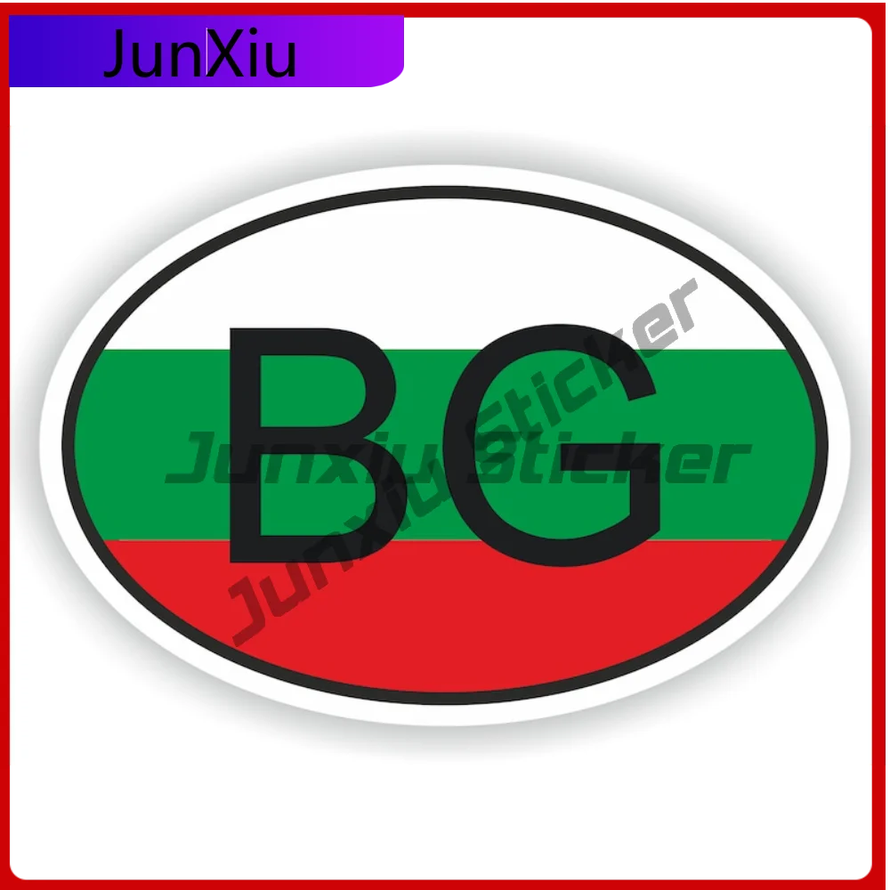 

BULGARIA Country Code Oval Sticker with Premium Vinyl Decal For SUV Wall Fade Resistant Decoration Auto Accessories Exterior