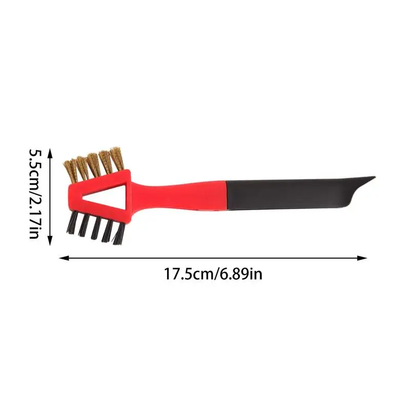 스토브 청소 브러시 ​​4 In 1 Grime Scrubber Brush (분리형 핸들 포함) 가정용 쿡탑 스크레이퍼 이중 재료 헤드