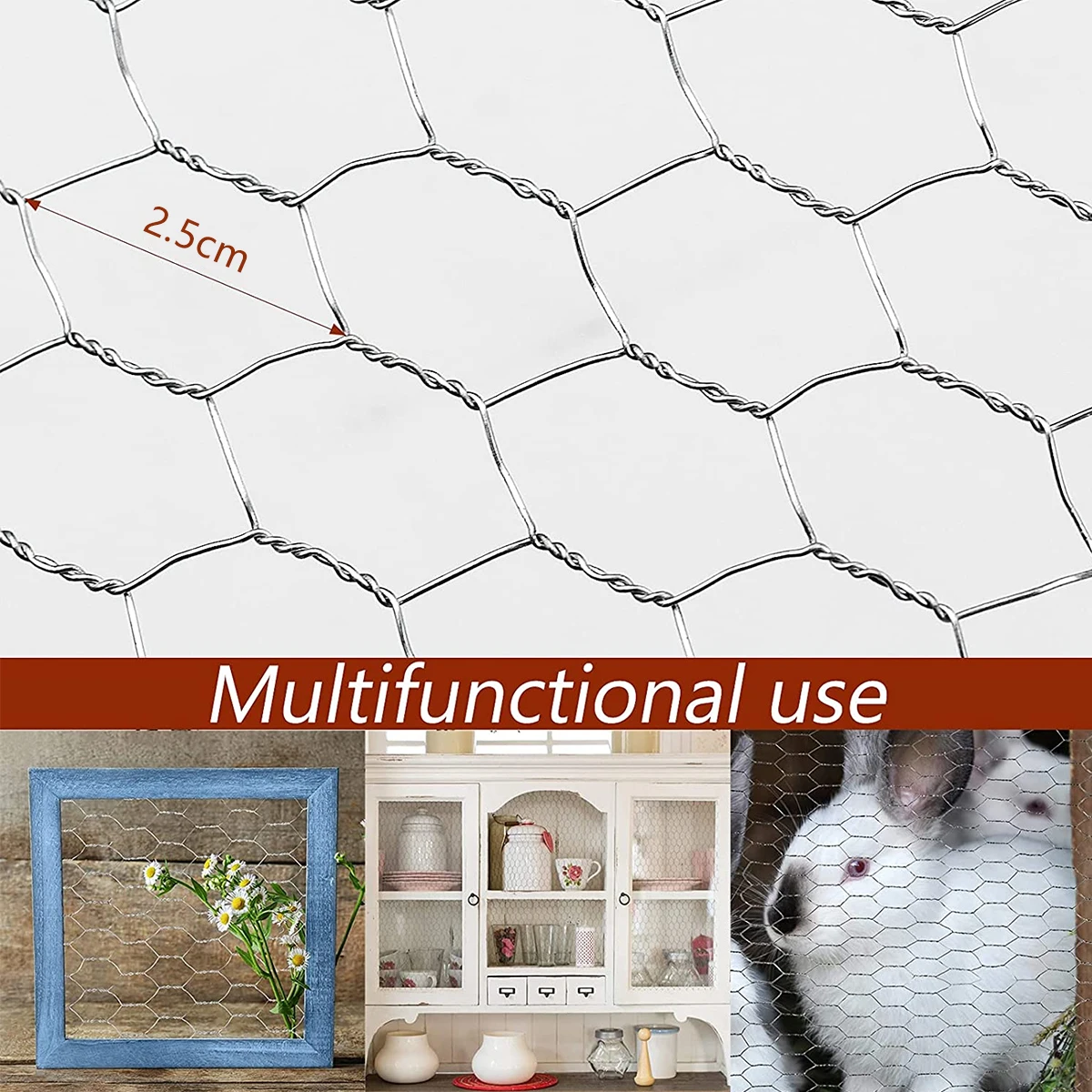 1pc Metal Netting DIY Wire Mesh Animal Plant Fence Netting Durable Protection Multipurpose Chicken Wire Net for Garden Courtyard