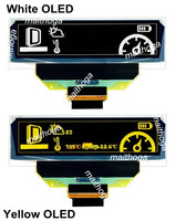 3.2 inch 34PIN SPI White/Yellow OLED Display Screen SSD1322 Drive IC 256*64 Parallel Interface
