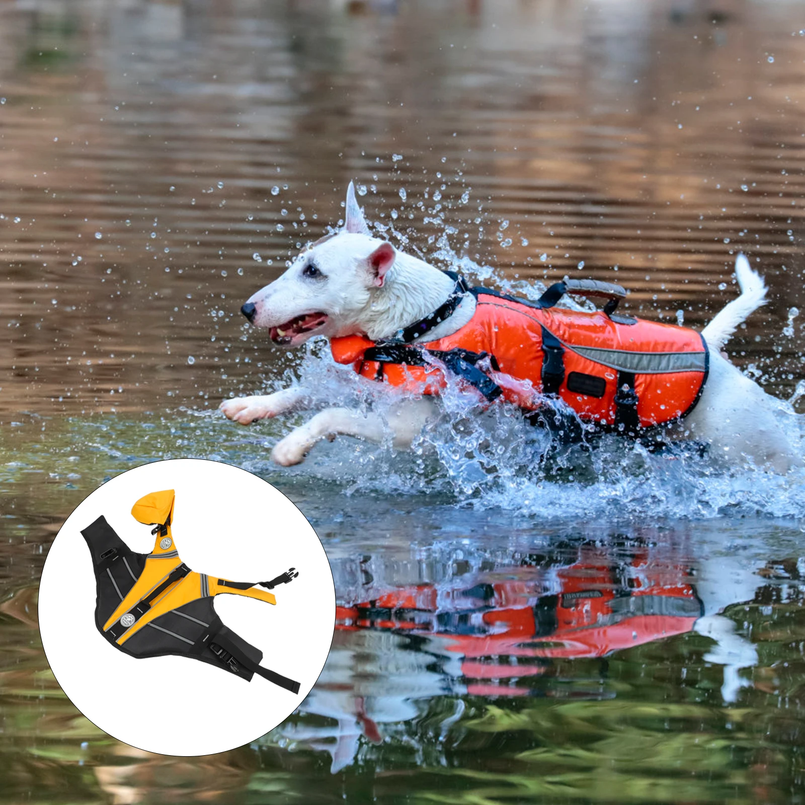 

Jacket Buoyant Comfortable Breathable Sweat Absorption Carry Handle Quick Release Hook for Puppies