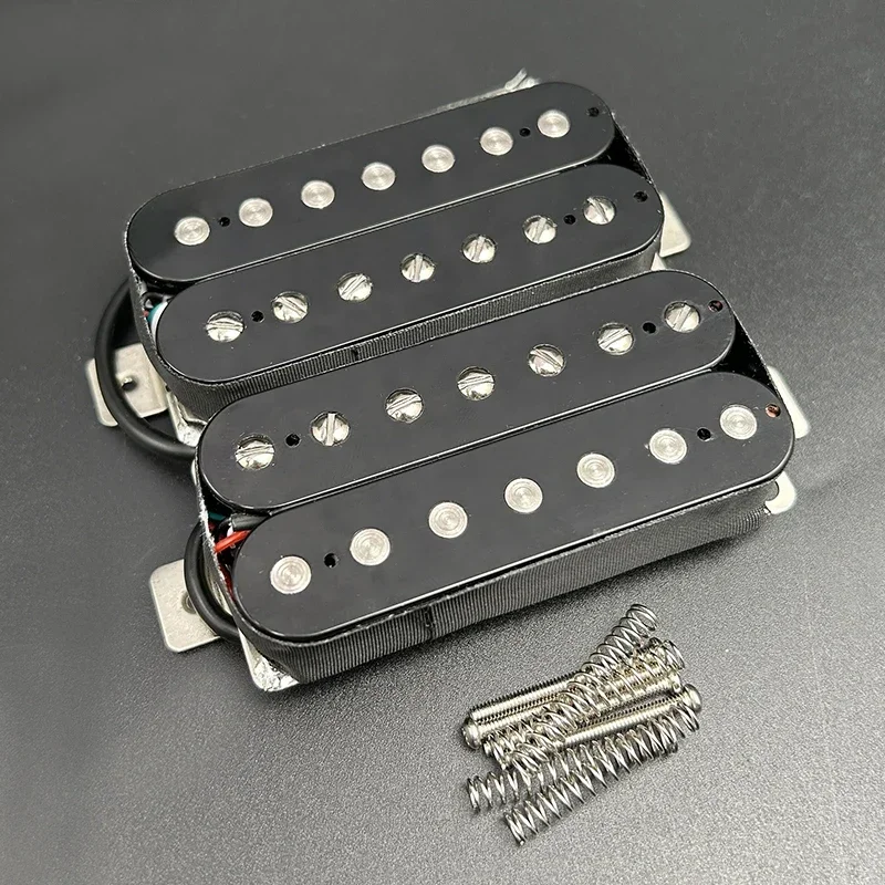 Alnico 5 7-String Electric Guitar Humbucker Pickup Alnico V Coil Splitting Pickup Guitar Parts Black N-8.8K/B-14.2K