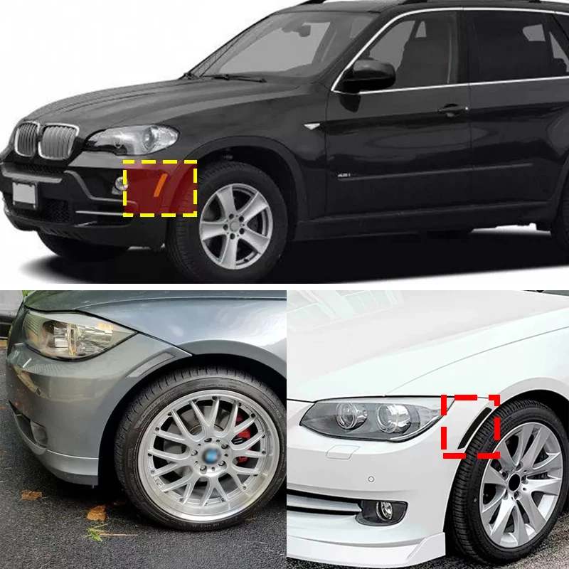 

2 шт. для BMW E90 E91 3 серии 4/5-дверные модели LCI, передние боковые отражатели-маркеры для бампера, без лампочек, OEM: 63147205397, 63147205398