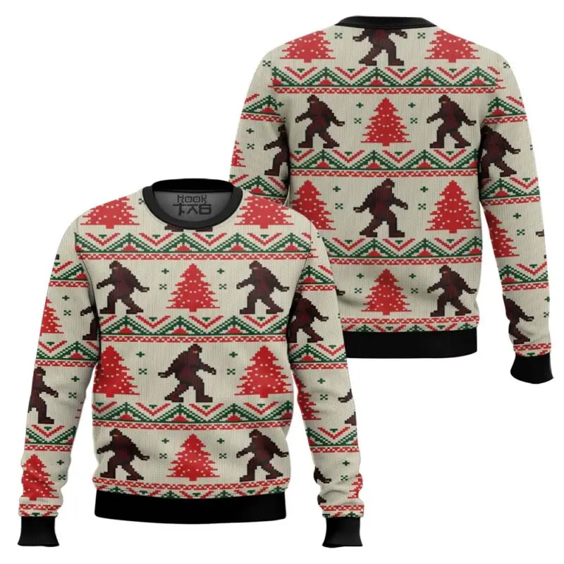 

Amazing Bigfoot Ugly Christmas Sweater for Men Women Funny Holiday Party Pullover Plus Size Novelty Sweater Xmas Gift 2026