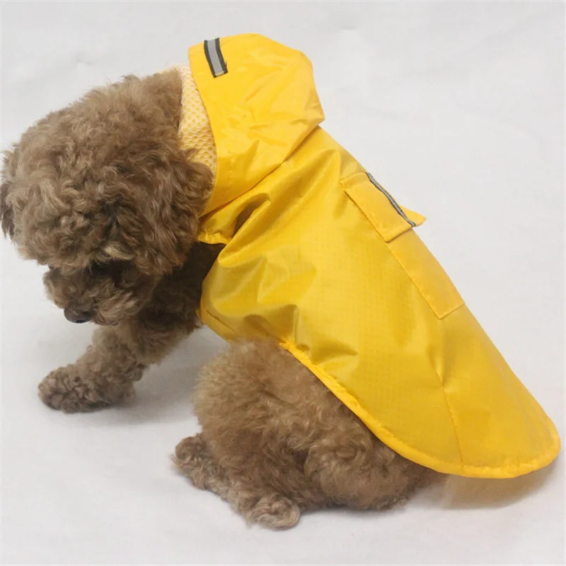 Waterproof Dog Raincoat Hoodie Jacket Rain Poncho Pet Rainwear Clothes With Reflective Stripe For All Sizes Big Puppies NEW