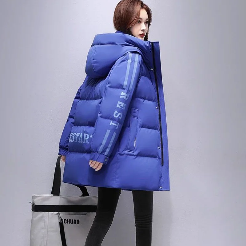 

New Brand Women Down Jacket Fashion Winter Thick Warm 90% White Duck Down Coat Casual Female Korean Cold Hooded Parker Outerwear