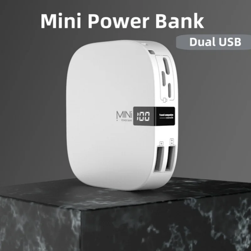 

Mini Power Bank 10000mAh Dual USB Portable Charger Powerbank for iPhone 16 Xiaomi Samsung Huawei External Battery Pack Poverbank