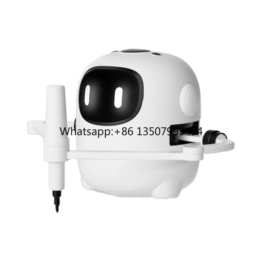 

Interactive Educational Plastic Cartoon Drawing Robot Kids 150 Voice-Activated Cards Montessori Painting Learning Toys 3-8 Year