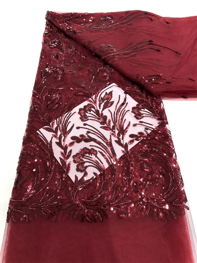 عالية الجودة الأفريقي الأخضر اليدوية مطرز أقمشة الدانتيل 2025 الخياطة الترتر التطريز النيجيري أقمشة الدانتيل النساء الزفاف