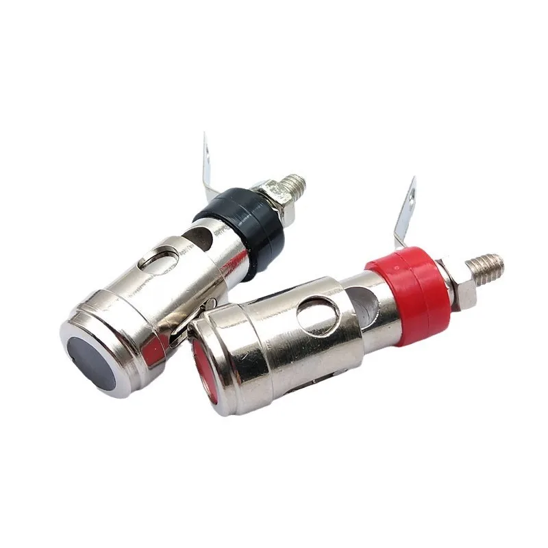 Nickel Plated 33/40mm Spring Terminal Block, Press Type Self-locking Terminal Block, Speaker Amplifier Speaker Connector D4