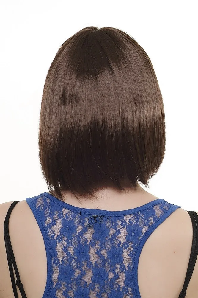 Wig Ladies Wig Woman Bob Longbob Page Pony Fringed Short Straight Brown 1251-6-