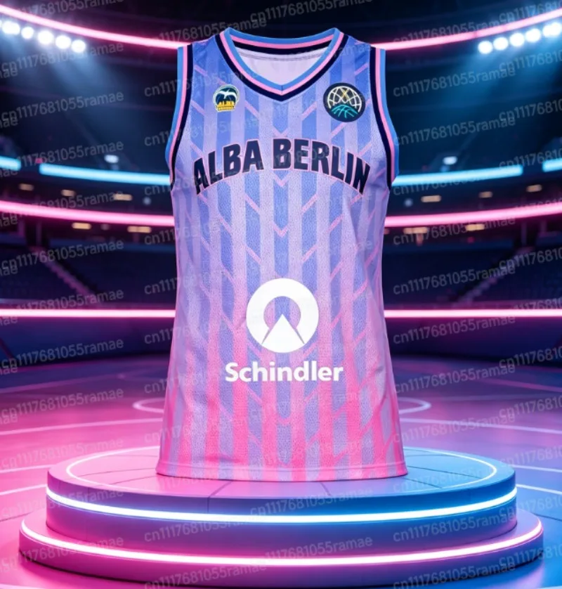 ALBA BERLIN First BCL Home Basketball Jersey Sports Dry Quickly Men's T-Shirt Clothing Tee Y2k Woman FamilyMatching